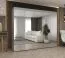 Armoire 5 portes miroir Korab 154 | Cachemire | Largeur 2,5 m | Poignées or | Soft-Close