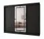 Penderie / Armoire à portes coulissantes / Noir mat / 10 compartiments / 2 tringles à vêtements / Finition haut de gamme / 250 x 62 x 200 cm / Porte miroir décorative