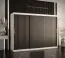 Armoire Balmenhorn 70 grand format | 3 portes coulissantes | 200 x 250 x 62 cm | Blanc mat / Noir mat