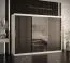 Armoire 3 portes Balmenhorn 94 | Miroir intégré | Blanc mat / Noir mat | 200 x 250 x 62 cm