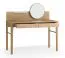 Coiffeuse / 2 tiroirs / 1 miroir / Couleur : Chêne / 123 x 56 x 96 cm / Étagère pour petits objets / Fonction Soft-Close / Bords arrondis