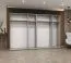 Armoire penderie 3 m Eiger 164 | 6 portes miroir | cachemire | Soft-Close | 4 étagères & 4 tringles