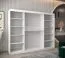 Armoire à portes coulissantes / Porte miroir décorative / Couleur : Noir mat / 2 tringles / Penderie / 10 compartiments / 250 x 62 x 200 cm / Durable et résistante