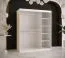 Armoire exceptionnelle avec aspect marbre Hochfeiler 35, Couleur : Blanc / Marbre blanc - Dimensions : 200 x 150 x 62 cm (h x l x p), avec cinq casiers et deux miroirs