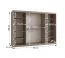 Armoire à portes coulissantes / Cachemire / Porte miroir / Détails modernes / 250 x 62 x 200 cm / Penderie / 10 compartiments / 2 tringles à vêtements / Finition haut de gamme
