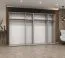 Armoire 6 portes battantes Korab 45 | Chêne Artisan | 3 tringles | Largeur 3 m | Poignées noires | Soft-Close