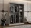 Armoire / Cachemire / 5 compartiments / 2 tringles / Finition haut de gamme / 150 x 62 x 200 cm / Armoire à portes coulissantes / Porte miroir décorative