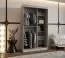 Armoire à portes coulissantes / Cachemire / 5 compartiments / 2 tringles / Finition haut de gamme / 120 x 62 x 200 cm / Armoire / Porte miroir / Design moderne