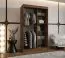 Armoire à portes coulissantes / Couleur : Noyer Warmia / 5 compartiments / 2 tringles à vêtements / Finition haut de gamme / 120 x 62 x 200 cm / Armoire / Porte miroir / Design moderne