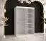 Armoire Balmenhorn 53 blanche mate | 200 x 120 x 62 cm | 5 étagères, 2 penderies