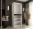 Armoire à portes battantes / Penderie / Blanche / 4 portes battantes / 3 compartiments / Système de fermeture Soft-Close / 1 tringle à vêtements / 80 x 52 x 203 cm / Pour chambre à coucher