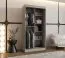 Armoire à portes coulissantes Bernina 04 | Cachemire | 1 mètre | Miroir intégré | 2 tringles | 5 casiers