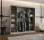 Armoire portes coulissantes Bernina 20 | Cachemire | Miroir intégré | 2 tringles | 10 compartiments | Largeur 2 m