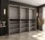 Armoire à portes battantes / Penderie / Cachemire / 12 portes battantes / 9 compartiments / 3 tringles à vêtements / 240 x 52 x 203 cm / Finition haut de gamme / Portes sans poignées / Système de fermeture Soft-Close