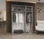 Armoire penderie Eiger 77 | 1 porte miroir | Cachemire | 150 cm | 2 tringles | Poignées or | Fermeture Soft-Close