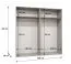 Armoire penderie à portes battantes avec 4 miroirs Korab 133 | chêne artisan | 2 m de large | Soft-Close | poignées noires