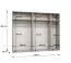 Armoire cinq portes Eiger 41 | Noir avec poignées or | 2,5 m de large | Soft-Close | Trois tringles et compartiments