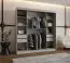 Armoire portes coulissantes Bernina 20 | Cachemire | Miroir intégré | 2 tringles | 10 compartiments | Largeur 2 m