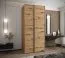 Penderie / Armoire à portes coulissantes / 6 étagères / 245,5 x 120 x 64 / 2 tringles à vêtements / 2 portes coulissantes / 6 compartiments / Couleur : Chêne Artisan / Soft-Close