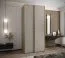 Penderie / Armoire à portes coulissantes / 6 étagères / 245,5 x 120 x 64 / 6 compartiments / 2 tringles à vêtements / Soft-Close / Couleur : Cachemire / 2 portes coulissantes