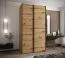 Penderie / Armoire à portes coulissantes / 245,5 x 140 x 64 cm / 2 tringles à vêtements / 2 portes coulissantes / 6 compartiments / 6 étagères / Couleur : Chêne Artisan