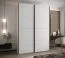 Penderie / Armoire à portes coulissantes / 2 portes coulissantes / 2 tringles à vêtements / 11 compartiments / 6 étagères /245,5 x 170 x 64 cm / Couleur : Blanc / Soft-Close