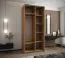 Penderie / Armoire à portes coulissantes / 245,5 x 120 x 64 cm / 6 compartiments / 6 étagères / 2 tringles à vêtements / 2 portes coulissantes / Couleur : Blanc / Soft-Close