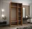 Penderie / Armoire à portes coulissantes / 6 compartiments / Couleur : Noir / 2 tringles à vêtements / 245,5 x 130 x 64 cm / Soft-Close / Miroir / 2 portes coulissantes