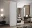 Penderie / Armoire à portes coulissantes / Couleur : Blanc / 11 compartiments / 2 portes coulissantes / 2 tringles à vêtements / 245,5 x 160 x 64 cm / Miroir / Soft-Close