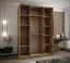 Penderie / Armoire à portes coulissantes / Couleur : Blanc / 11 compartiments / 2 portes coulissantes / 2 tringles à vêtements / 245,5 x 160 x 64 cm / Miroir / Soft-Close
