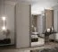 Penderie / Armoire à portes coulissantes / Couleur : Cachemire / 2 portes coulissantes / Soft-Close / 2 tringles à vêtements / 245,5 x 180 x 64 cm / Miroir / 11 compartiments