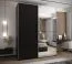 Penderie / Armoire à portes coulissantes / 2 tringles à vêtements / Couleur : Noir / Soft-Close / 245,5 x 190 x 64 cm / Miroir / 2 portes coulissantes / 11 compartiments