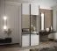 Penderie / Armoire à portes coulissantes / Couleur : Blanc / 2 Barres de penderie / 6 Compartiments / 2 Portes coulissantes / Soft-Close / Miroir / 245,5 x 100 x 64 cm