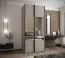 Penderie / Armoire à portes coulissantes / Couleur : Cachemire / Miroir / 245,5 x 100 x 64 cm / Soft-Close / 2 tringles à vêtements / 2 portes coulissantes / 6 compartiments