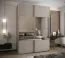Penderie / Armoire à portes coulissantes / Couleur : Cachemire / 245,5 x 170 x 64 cm / 2 portes coulissantes / 2 tringles à vêtements / 11 compartiments / Miroir / Soft-Close