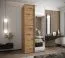Penderie / Armoire à portes coulissantes / Couleur : Chêne Artisan / 6 compartiments / 2 tringles à vêtements / 245,5 x 100 x 64 cm / Miroir / 2 portes coulissantes / Soft-Close