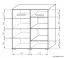 Vitrine Kavieng 03, couleur : chêne / blanc - Dimensions : 110 x 99 x 40 cm (H x L x P)
