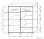 Vitrine design chêne/blanc Kavieng 03 | 110 x 99 x 40 cm | Espace de rangement moderne