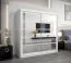 Armoire à portes coulissantes Aizkorri 05B avec miroir | Blanc mat | 200 x 200 x 62 cm | Rangement optimisé