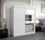 Armoire penderie Aizkorri 04A avec miroir | Portes coulissantes | Blanc mat | 200 x 180 x 62 cm