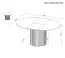 Table ronde extensible Annelin 17 | Cachemire | 120 x 120 cm, jusqu'à 160 cm | Moulures modernes | Protection ABS