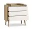 Kit de chambre d'enfant complet A Olle / 4 pièces / Couleur : Chêne Cremona / Beige / Armoire / 1 commode / 1 lit d'enfant / lit à barreaux / Push-to-open
