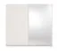 Armoire à portes coulissantes /  6 compartiments / Avec miroir / 1 tringle à vêtements / Blanc / 221 x 60 x 207 cm / Poignées en métal / Système de fermeture Soft-Close / Igoumenitsa 01 / 2 portes coulissantes