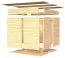 Abri de jardin Kiel 02 avec plancher, naturel - en éléments de 19 mm, surface au sol : 5,10 m², toit plat