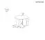 Petite table basse | 58 x 58 x 40 cm | table ronde | table d'appoint | couleur noyer | chants ABS | Belladere 08