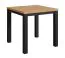 Table compacte Varbas 01 | Chêne doré Craft & Noir mat | 80 x 80 cm | Idéale cuisine & salle à manger