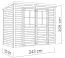 Maison de jardin Steiner Glücksburg 02 / porte à double battant avec fenêtre / plancher inclus / naturel / surface au sol : 2,92 m² / toit à une pente / abri de jardin en bois