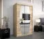 Armoire portes coulissantes avec miroir | Calvitero 02 | Chêne Sonoma | 200 x 120 x 62 cm