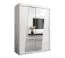 150 cm de large Armoire avec 2 portes | 5 casiers | Couleur: Blanc Abbildung