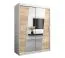150 cm de large Armoire avec 2 portes | 5 casiers | Couleur: Chêne Sonoma / Blanc Abbildung